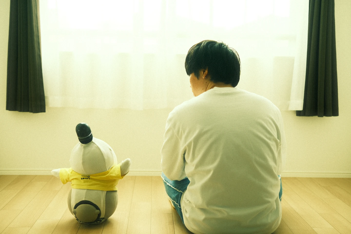 私とこまちゃんの後ろ姿